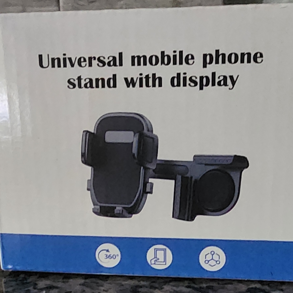 Tesla Black and Blue Phone Stand with Display